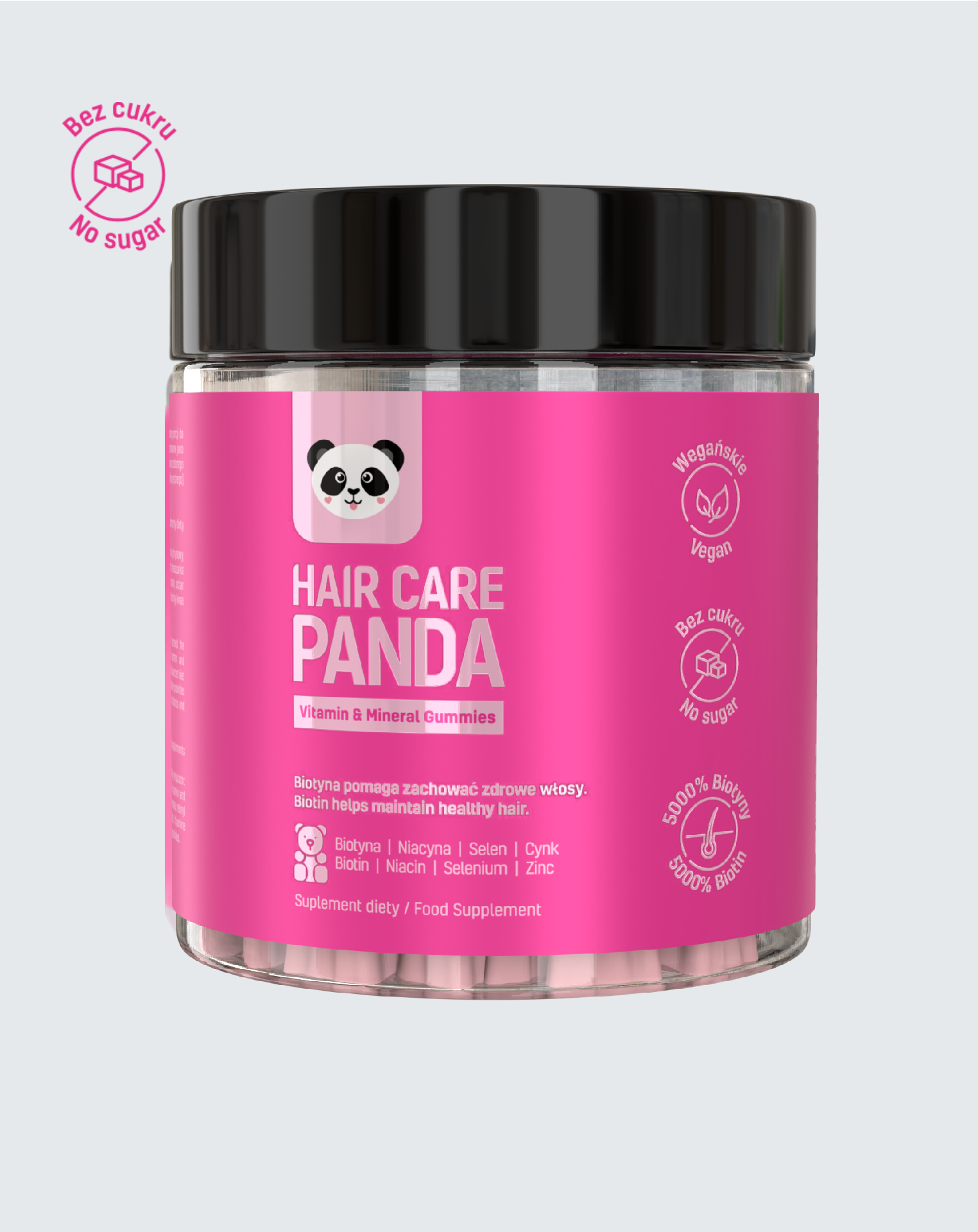 2 x Haarverzorging Panda Vegan Gummies