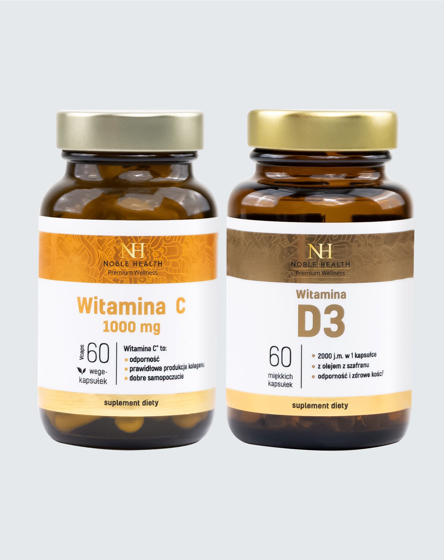 Vitamine C en Vitamine D3 in capsules