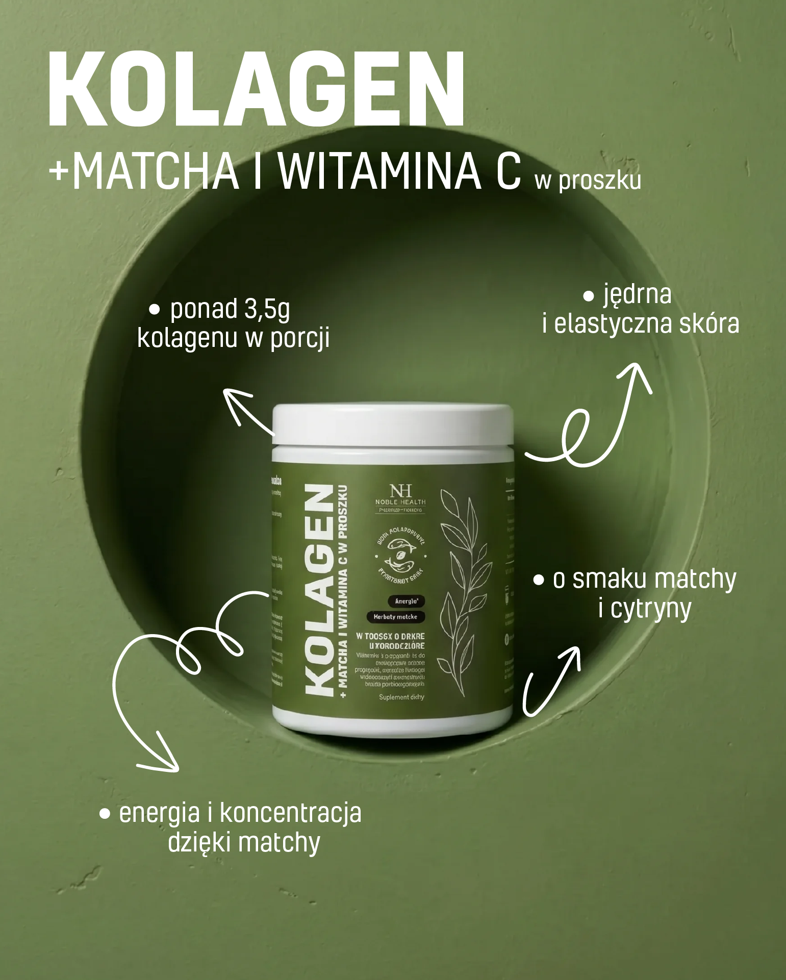 Collageen + matcha en vitamine C poeder